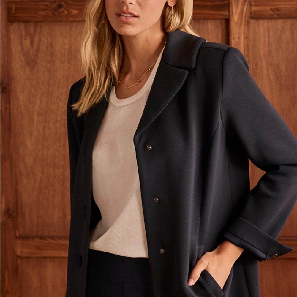 CAbi Classic Navy Trench Coat - Picture 2 of 5